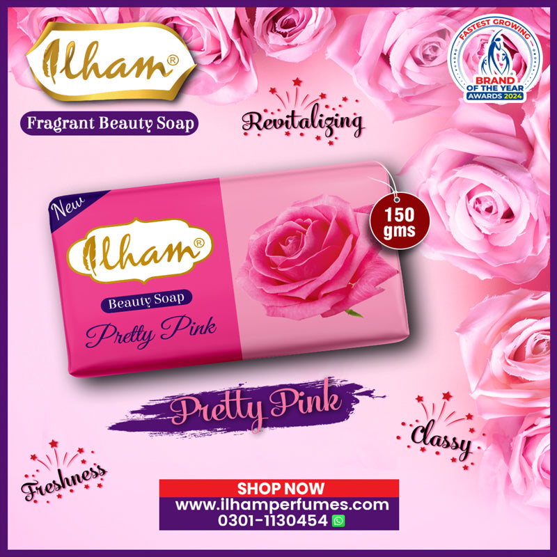PRETTY PINK FRAGRANT BEAUTY SOAP - 150 GRAMS